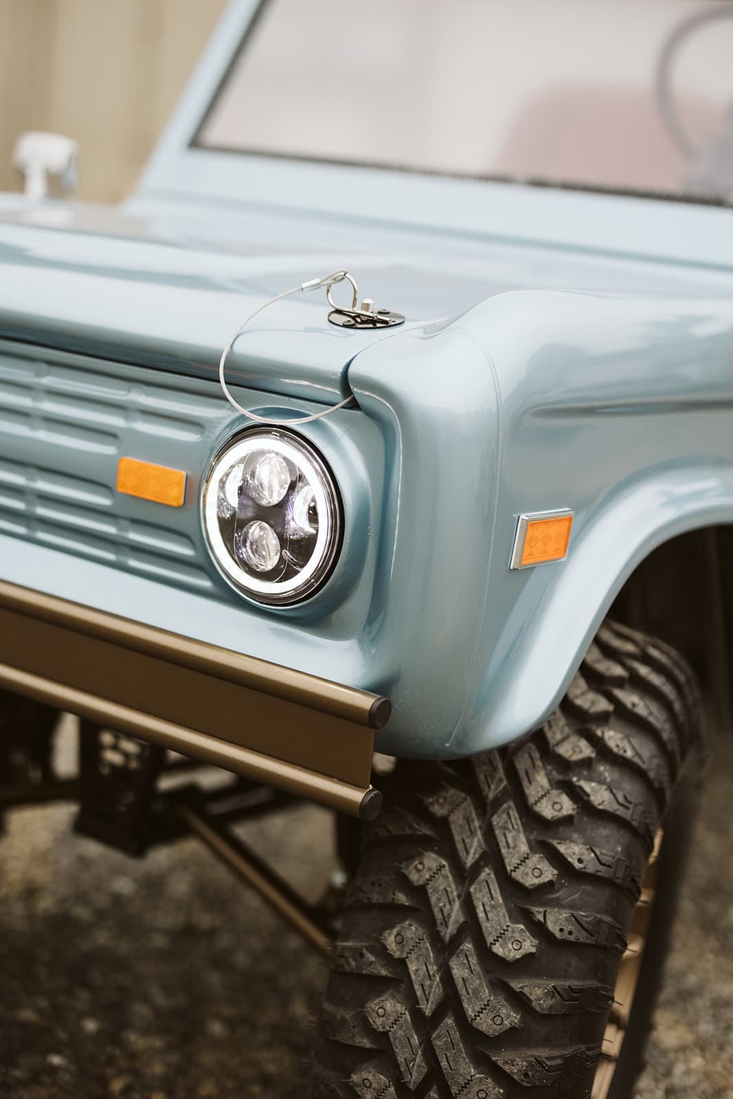 LED headlight close-up